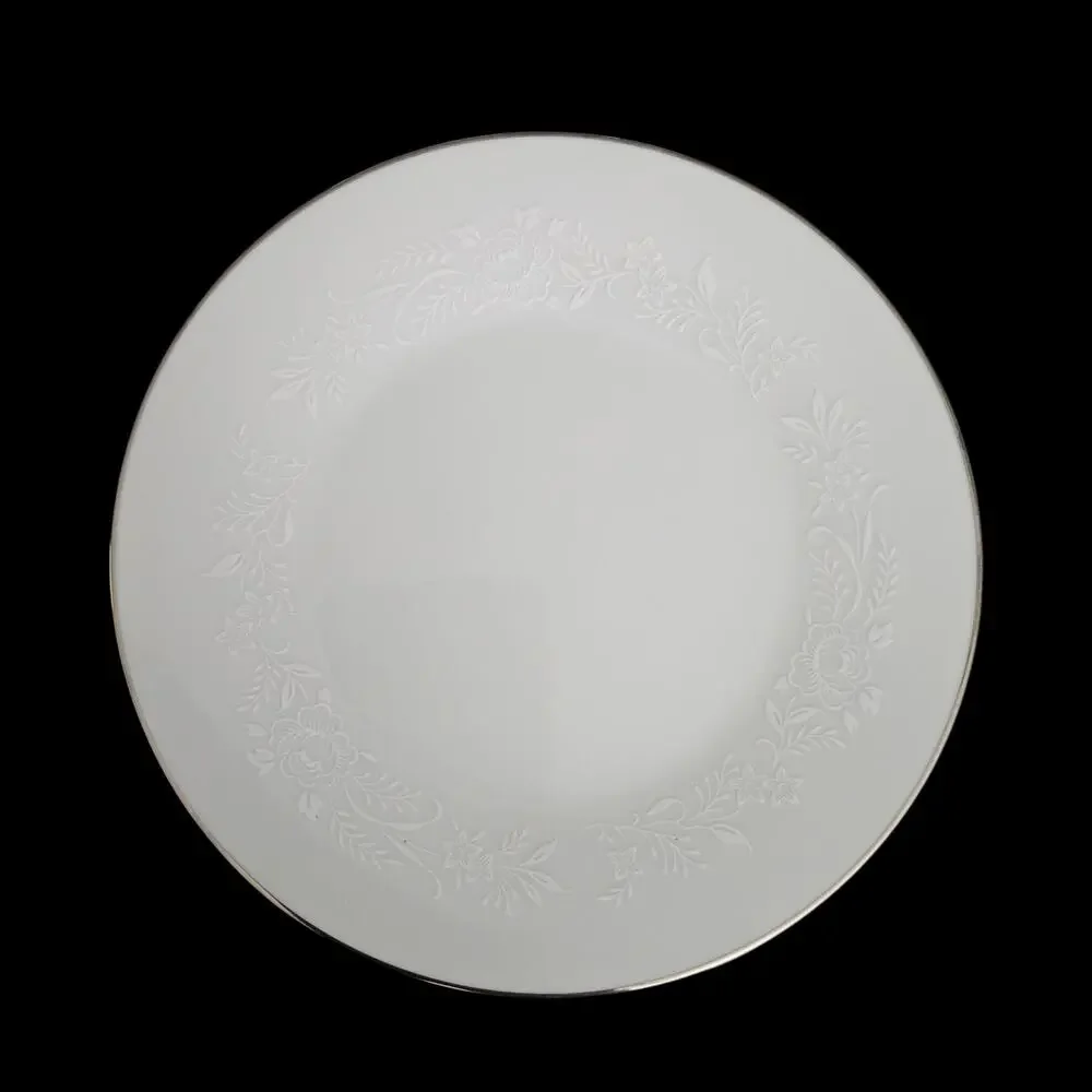 Noritake Reina 6450Q Set of 4 White Floral Dessert Plates Japan